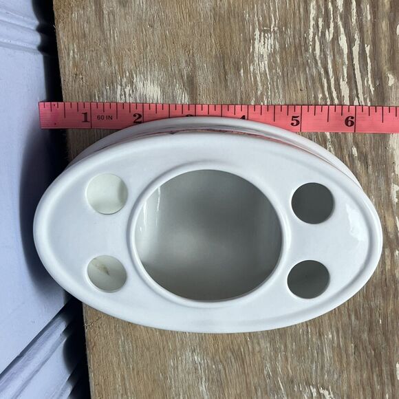 Vtg 1995 Portmeirion Harvest Blue Delft Toothbrush Holder Angharad Menna England - Picture 7 of 14